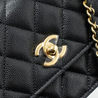 Chanel 23s Wallet On Chain with bag Charm Caviar Black (Microchip)