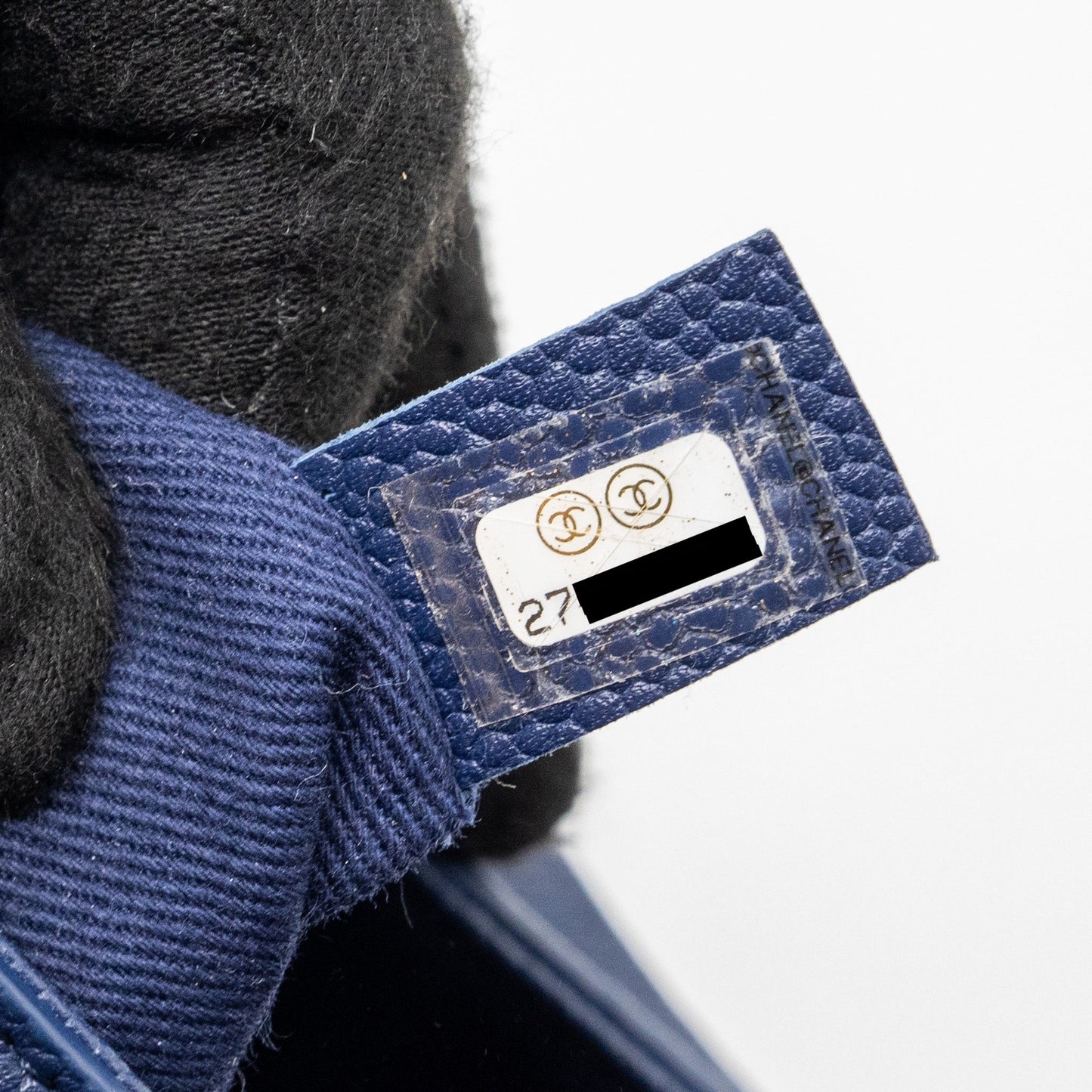 Chanel Top Handle Drawstring Bucket Bag Caviar Navy