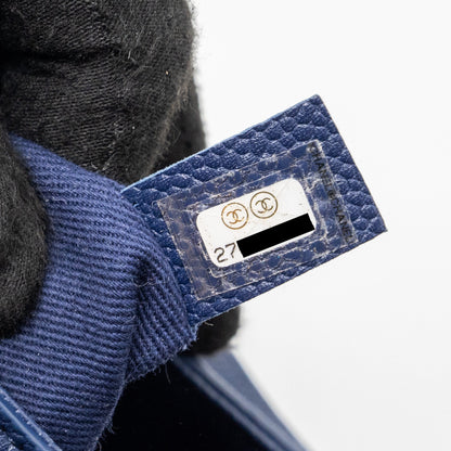 Chanel Top Handle Drawstring Bucket Bag Caviar Navy