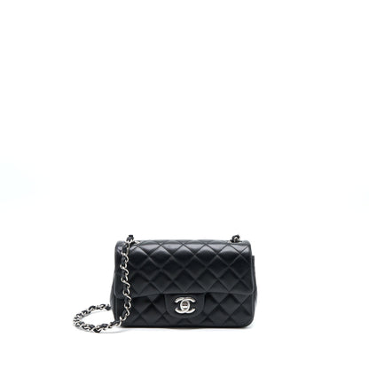 Chanel Mini Rectangular Lambskin Black (Microchip)