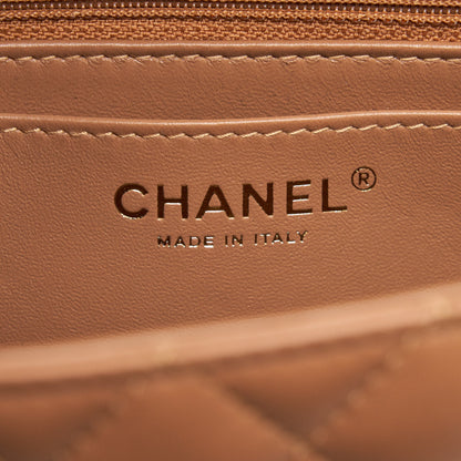 Chanel 22s Mini Rectangular Bag Lambskin Caramel L