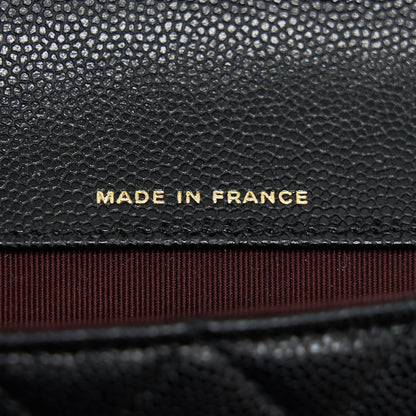 Chanel mini Glass case bag caviar black L