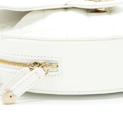 Chanel 22S Heart Bag Lambskin White L