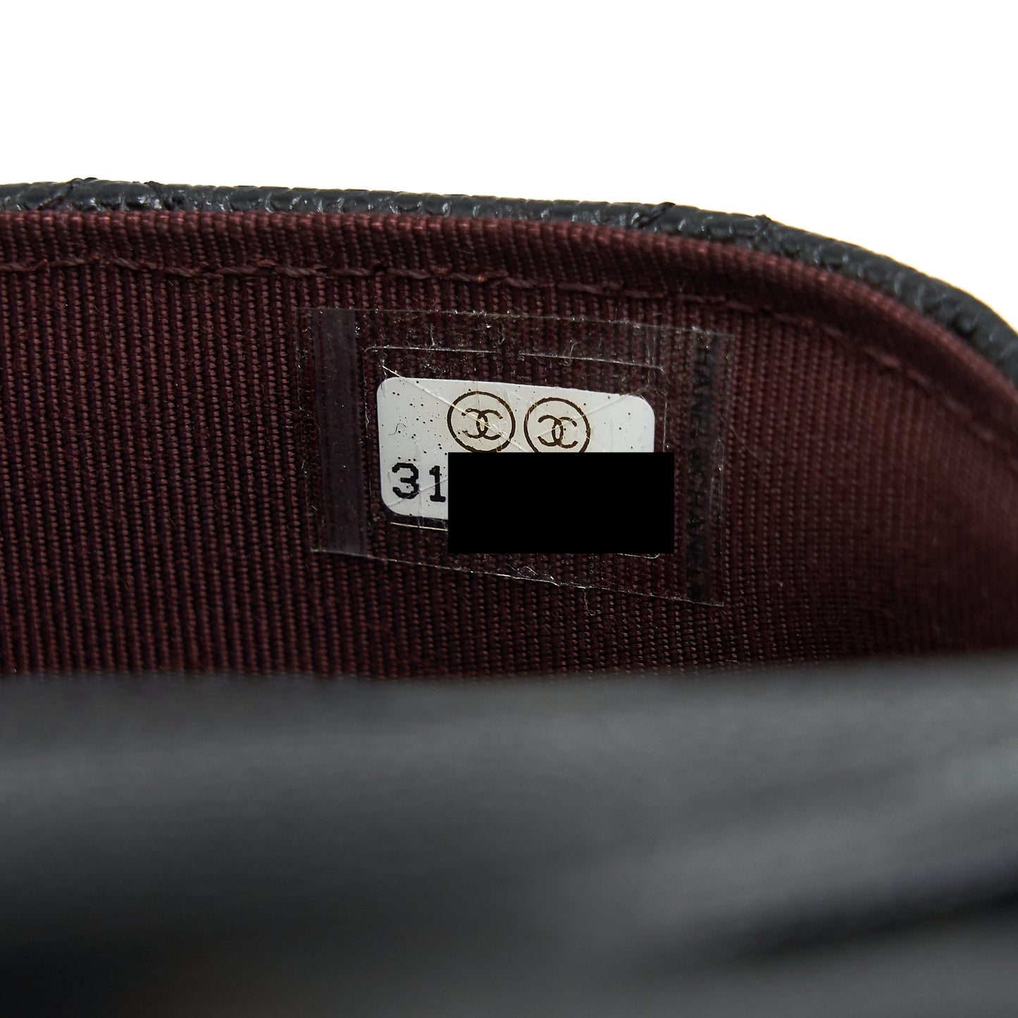 Chanel mini Glass case bag caviar black L