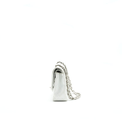 CHANEL MEDIUM CLASSIC DOUBLE FLAP BAG CAVIAR WHITE