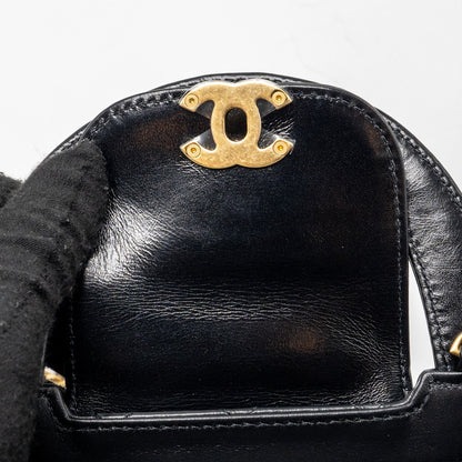 Chanel 24p Mini Shopping Tote Calfskin Black  (Microchip)