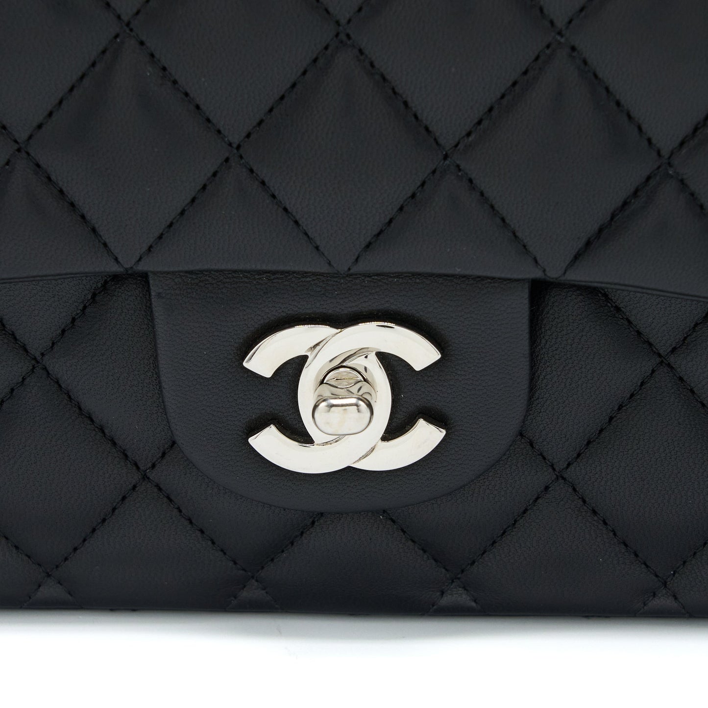Chanel Medium Classic Double Flap Bag Lambskin Black