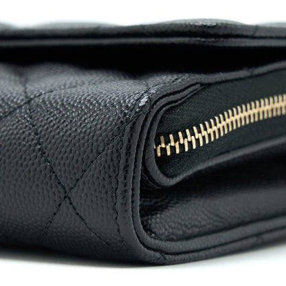 Chanel 3 in 1 Wallet on Chain Caviar Black L