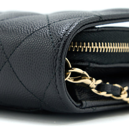 Chanel 3 in 1 Wallet on Chain Caviar Black L