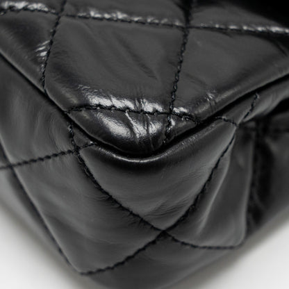 Chanel 23A quilted flap clutch calfskin black L (microchip)