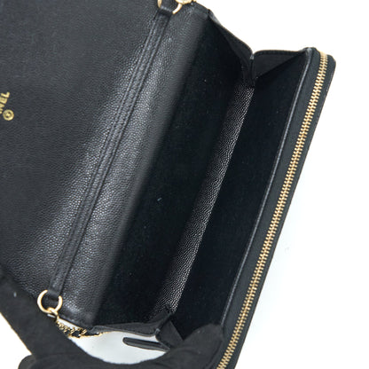 Chanel 3 in 1 Wallet on Chain Caviar Black L