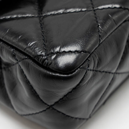 Chanel 23A quilted flap clutch calfskin black L (microchip)