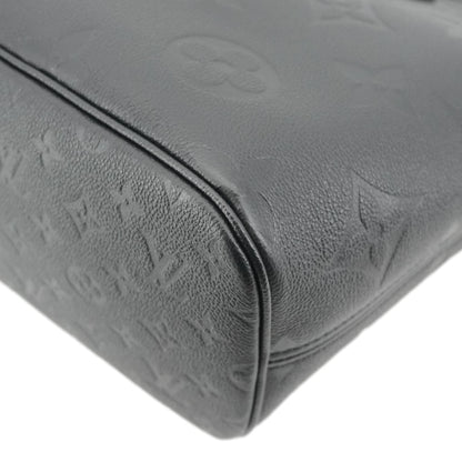 LOUIS VUITTON Neverfull MM Empreinte Leather Tote Shoulder Bag Black