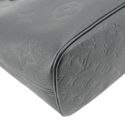 LOUIS VUITTON Neverfull MM Empreinte Leather Tote Shoulder Bag Black