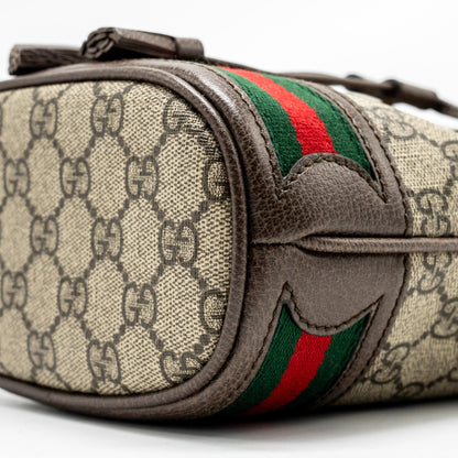 Gucci Ophida Mini Bucket Bag GG Supreme Canvas Beige / Ebony