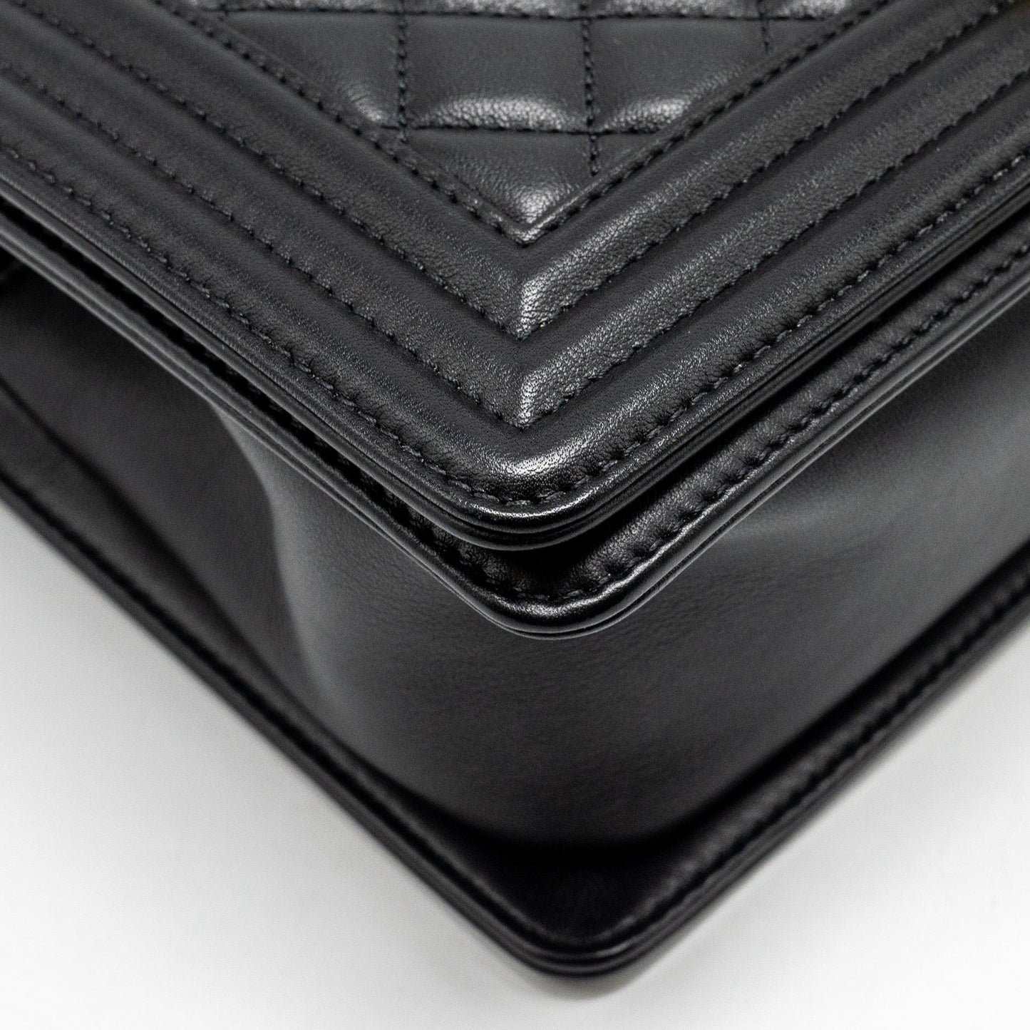 Chanel Medium Boy Bag Calfskin Black