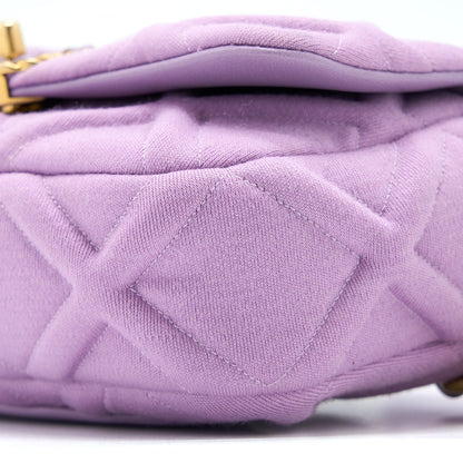 Chanel 19 Waist Bag Quilted Jersey/ Lambskin Light Purple Multicolour Hardware