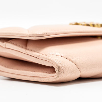 Chanel 19 Long Flap Wallet Lambskin Pink  (Microchip)