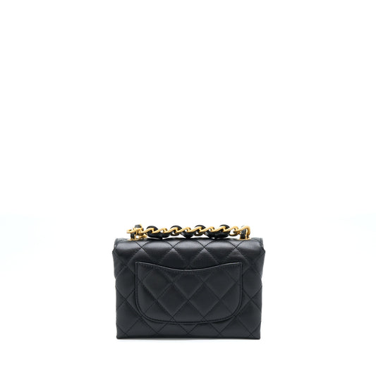 Chanel 22S Seasonal Flap Bag Calfskin Black Brushed