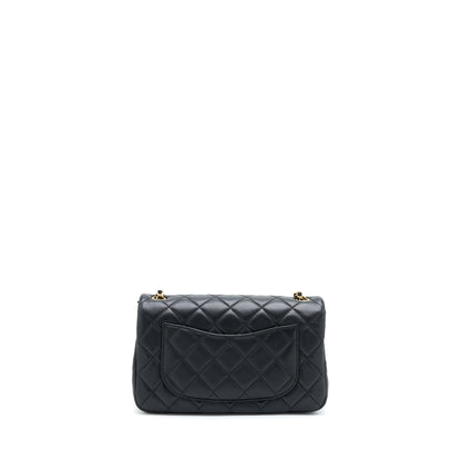 Chanel Pearl Crush Mini Rectangular Lambskin Black With  (Microchip)