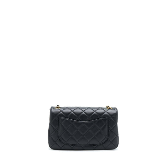 Chanel Pearl Crush Mini Rectangular Lambskin Black With  (Microchip)