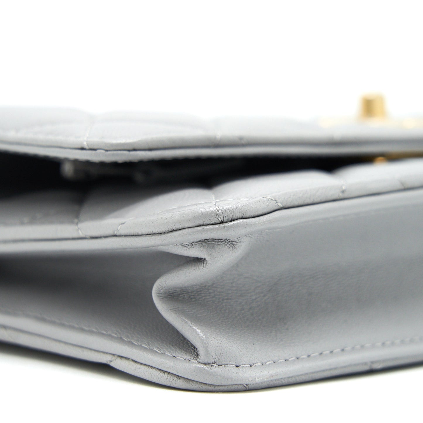 Chanel 21B Pearl Crush Wallet On Chain Grey