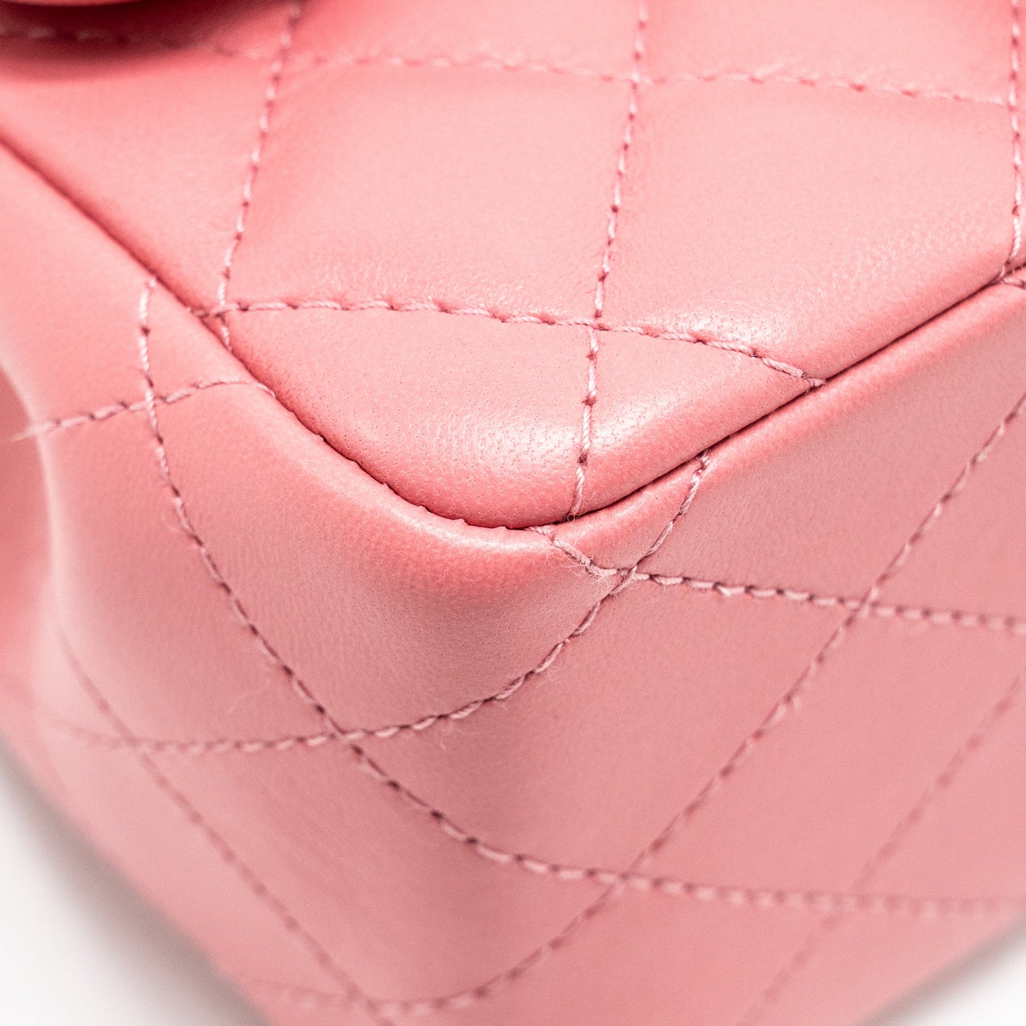 Chanel Mini Square Flap Bag Lambskin PInk L (Microchip)