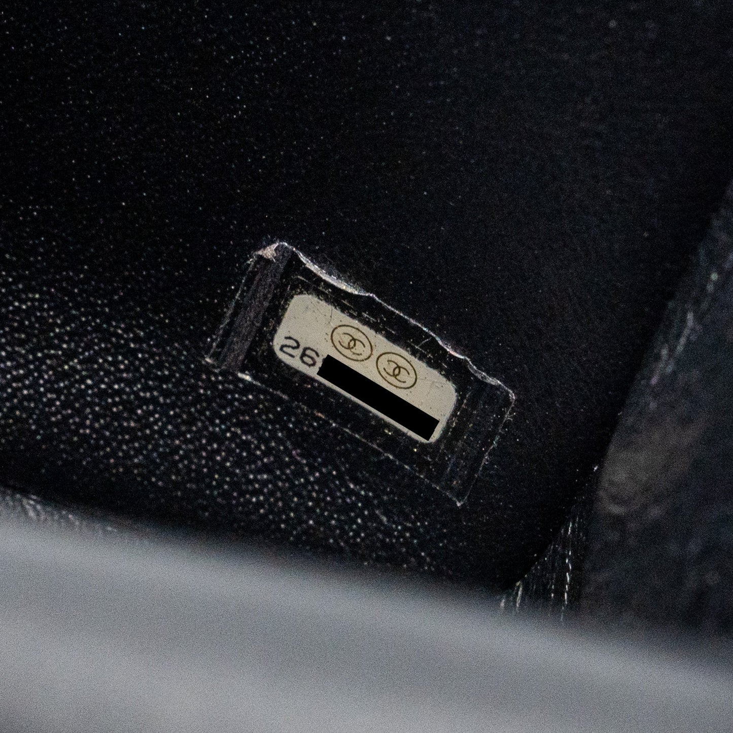 Chanel mini square flap bag lambskin black
