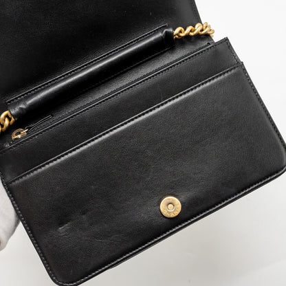 Chanel Boy Wallet on Chain Caviar BLack