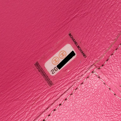 Chanel Oval Chevron Bag Lambskin Pink L