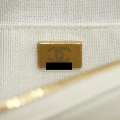 Chanel 22C Camera Bag calfskin white