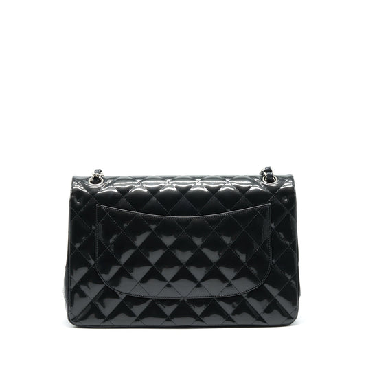 Chanel Classic Flap Bag Jumbo Patent Black