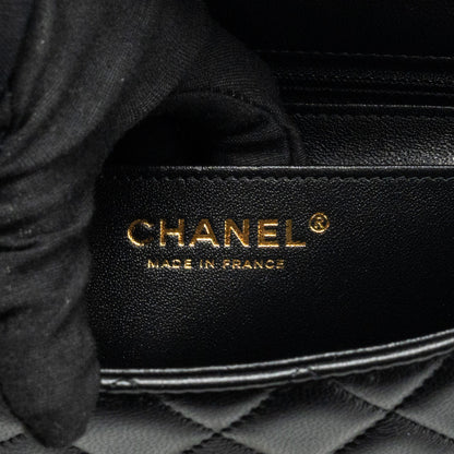 Chanel Mini Rectangular Flap Bag Lambskin Black L (microchip)
