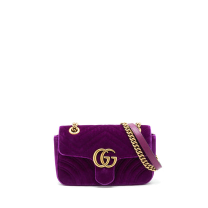 Gucci mini marmont bag Velvet Purple