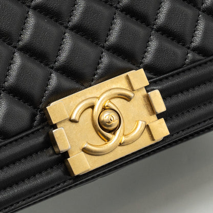 Chanel Medium Boy Bag Calfskin Black