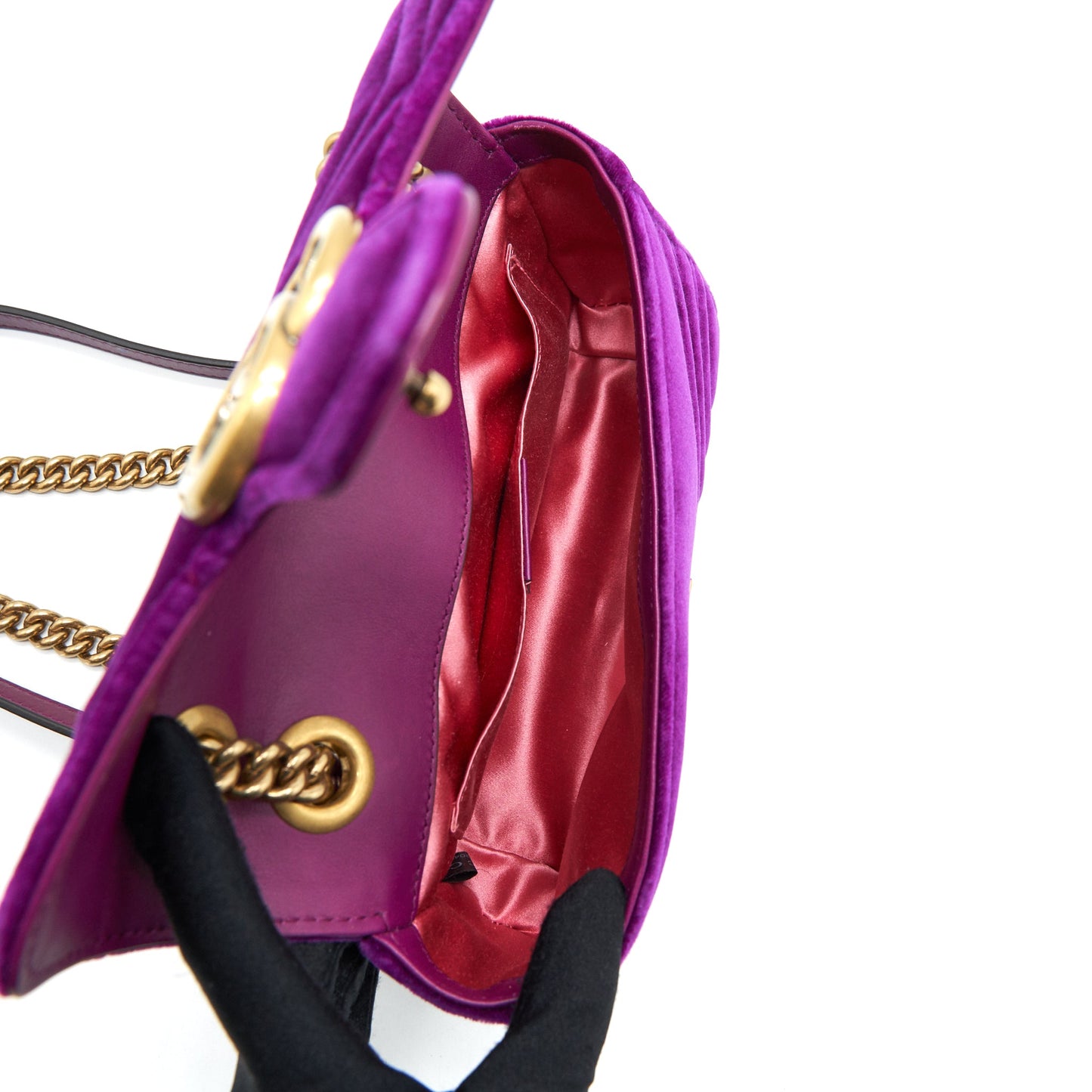 Gucci mini marmont bag Velvet Purple