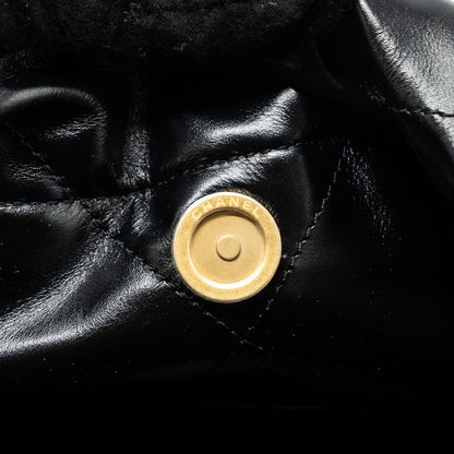 Chanel 24C 22 Bag Calfskin Black  (microchip)