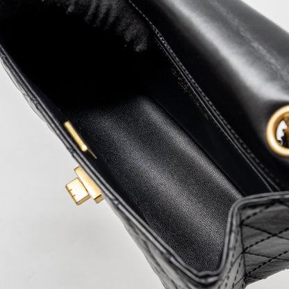 Chanel Mini 2.55 Reissue Aged Calfskin Black  (Microchip)