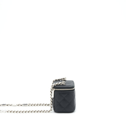 Chanel 22S mini vanity with giant chain caviar black with