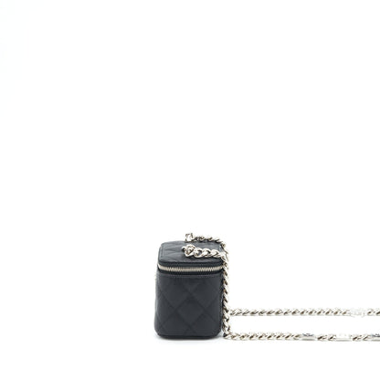 Chanel 22S mini vanity with giant chain caviar black with