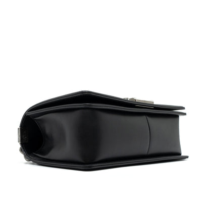 Chanel Medium Boy Bag Calfskin Black Ruthenium Hardware