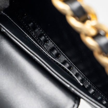 Chanel 23K Hoop Bag Patent leather black  (microchip)