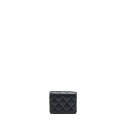 Chanel Card Holder On Chain Caviar Black L