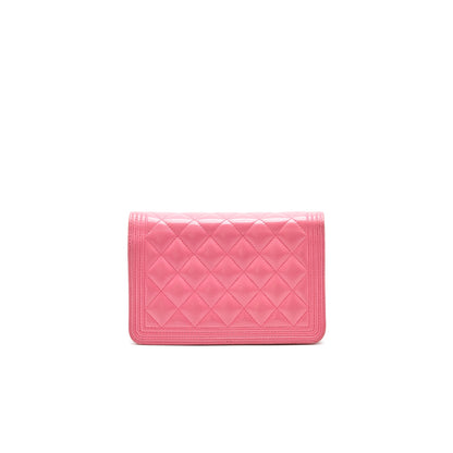 Chanel Boy Wallet on Chain Pink