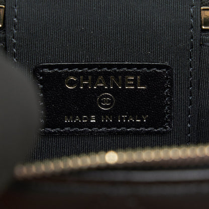Chanel 21A Top Handle Vanity with Chain Black