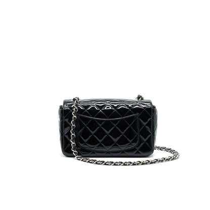 Chanel Mini Rectangular Flap bag Patent Leather Black