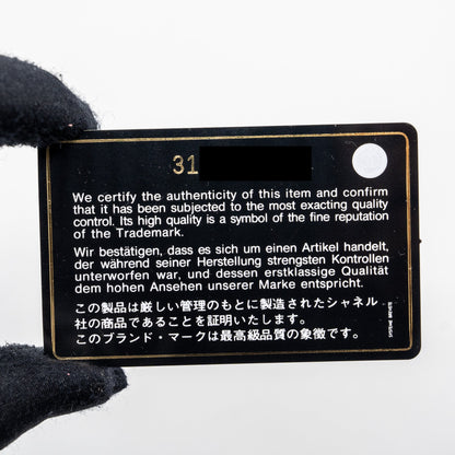 Chanel boy card holder with chain caviar black