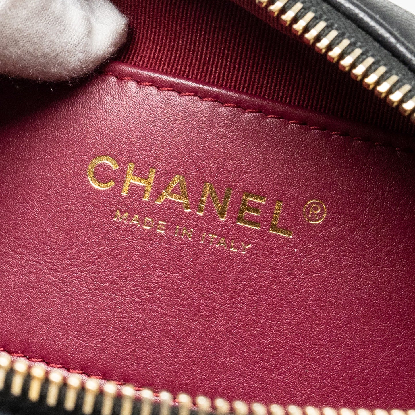 Chanel 22a Detail Chain Bowling Bag Lambskin Black  (microchip)