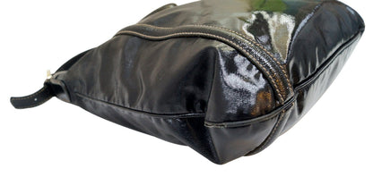 GUCCI Patent Leather Black Medium Britt Hobo Bag