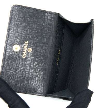 Chanel 23C Limited Edition Card Holder Caviar Black  (Microchip)